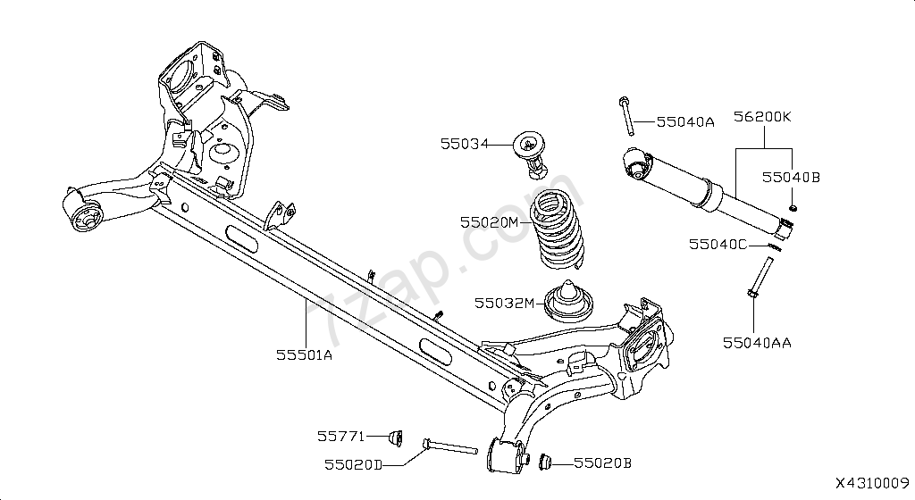 Nissan Sentra Undercarriage Diagram